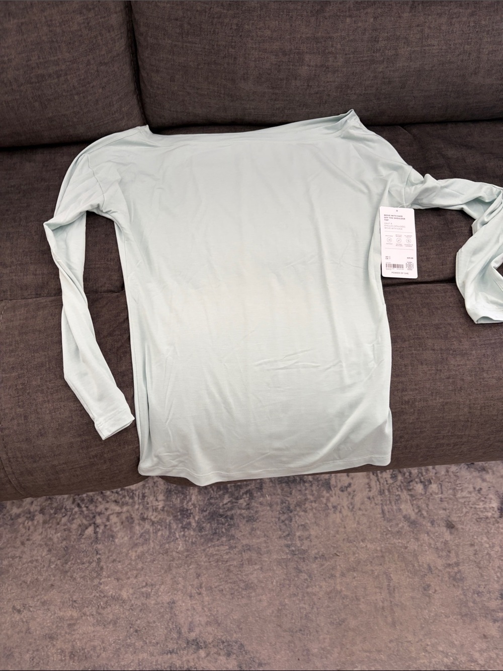 Athleta Light Mint Long Sleeve Top